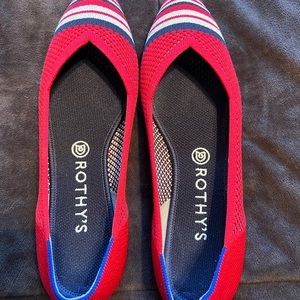 Rothys Cherry Red Captoe Points